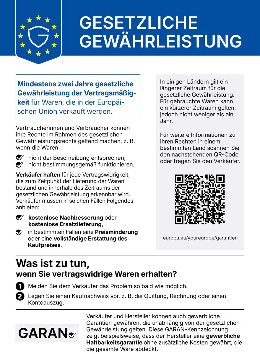 Gewährleistungserklärung EU